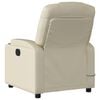 vidaXL Massage Recliner Chair Cream Faux leather, metal, wood, foam Single