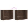 vidaXL Wall Cabinet Brown Oak Engineered Wood Medium Wall Cabinet