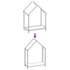 vidaXL Firewood Rack White 23.6x9.8x35.4" Cold-rolled steel