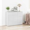 vidaXL Sideboard High gloss white Engineered wood Medium Sideboard