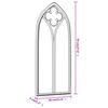 vidaXL Garden Mirror Sand Iron, Glass 27.6 x 11.8 in Decorative Inlays