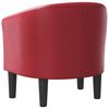 vidaXL Tub Chair Wine Red Faux Leather