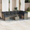 vidaXL Garden Sofa Set Gray PE rattan Large Modular Garden Sofa Set