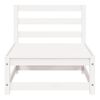 vidaXL Garden Lounge Set White Solid pinewood Medium Modular