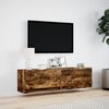vidaXL TV Wall Cabinet Smoked Oak Engineered Wood