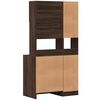 vidaXL Kitchen Cabinet Brown Oak Engineered Wood Tall Kitchen Cabinet