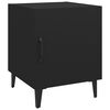 vidaXL Bedside Cabinet Set of 2 Black Engineered wood, Metal Standard