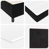 vidaXL LED Box Spring Bed with Mattress Black 39.4" x 78.7" Velvet