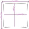 vidaXL Sunshade Sail 0.524 oz/ft² Cream 23‘x23‘ HDPE