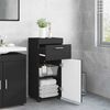 vidaXL Bathroom Cabinet Set TULUM Black 14.57 x 12.40 x 32.28 in