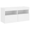 vidaXL TV Wall Cabinet Set White Engineered wood TV Wall Cabinet Set