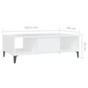 vidaXL Coffee Table White Engineered wood, metal Standard Coffee Table