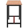 vidaXL Workbench 78.7x21.7x32.1" Solid Wood Beech and Metal