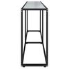 vidaXL Console Table White marble Tempered glass, powder-coated steel