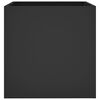 vidaXL Planter Box Black Engineered Wood 15.7x15.7x15.7 in Square