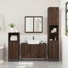 vidaXL Bathroom Furniture Set Brown Oak Engineered Wood, Metal Large