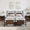 vidaXL Bed Frame Smoked oak Engineered wood and steel Full Bed Frame