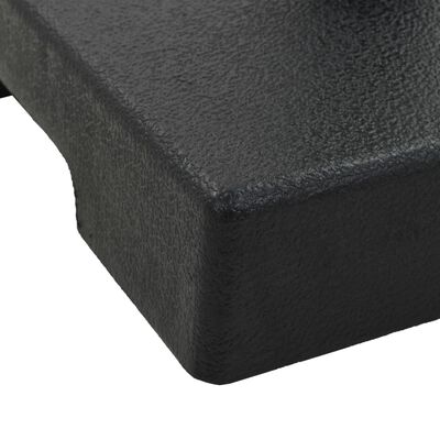 vidaXL Parasol Base Square Polyresin 17.6 lb Black