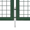 vidaXL Mesh Garden Gate Green 157.5x49.2" Galvanised Steel