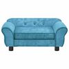 vidaXL Dog Sofa Turquoise Plush, Foam, Wood Small Removable Covers