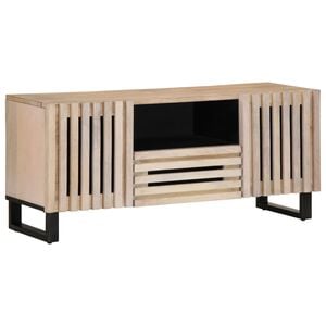 vidaXL TV Cabinet Bleached Mango Solid Mango Wood, Steel Medium