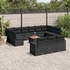 vidaXL Garden Sofa Set Set of 14 Black