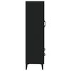 vidaXL Highboard Black Engineered wood, Iron Highboard Rectangular