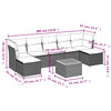 vidaXL Garden Sofa Set Grey