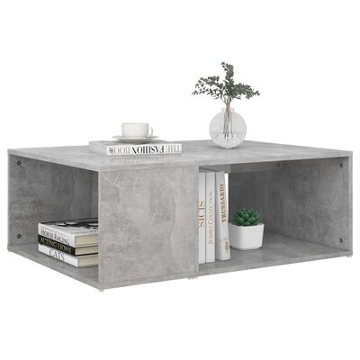 vidaXL Coffee Table Concrete Gray 35.4"x26.4"x13" Engineered Wood