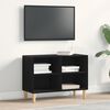 vidaXL TV Cabinet Black Oak 27.36 x 11.81 x 19.69 in Engineered Wood
