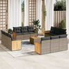 vidaXL Garden Sofa Set Grey