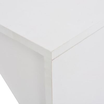 vidaXL Bar Table with Cabinet White 45.28"x23.23"x78.74"
