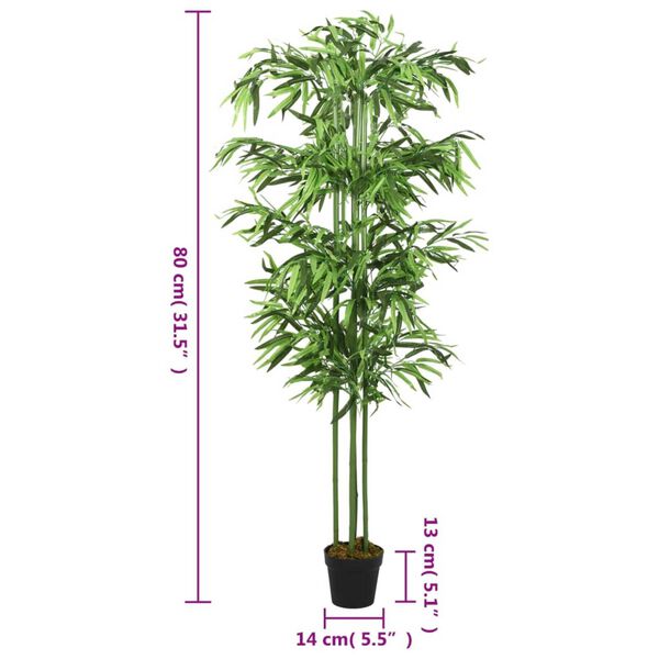 vidaXL Artificial Bamboo Tree Green Textile fibers, Bamboo, Plastic