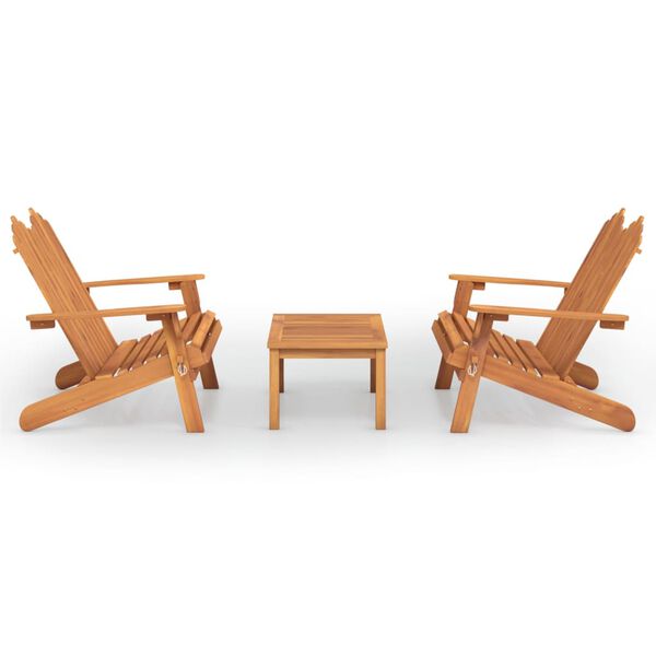 vidaXL Garden Lounge Set Brown Solid Acacia Wood Medium Foldable