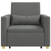 vidaXL Pull out Sofa Bed Single Dark grey 35.43 x 64.96 x 34.25 in