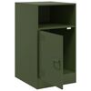 vidaXL Bedside Cabinet Set of 2 Olive Green Cold-rolled steel Standard