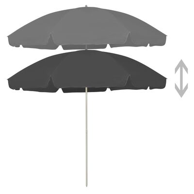 vidaXL Beach Umbrella Anthracite 118.1"