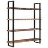 vidaXL Bookcase Mixed color finish Solid Reclaimed Wood and Iron Large