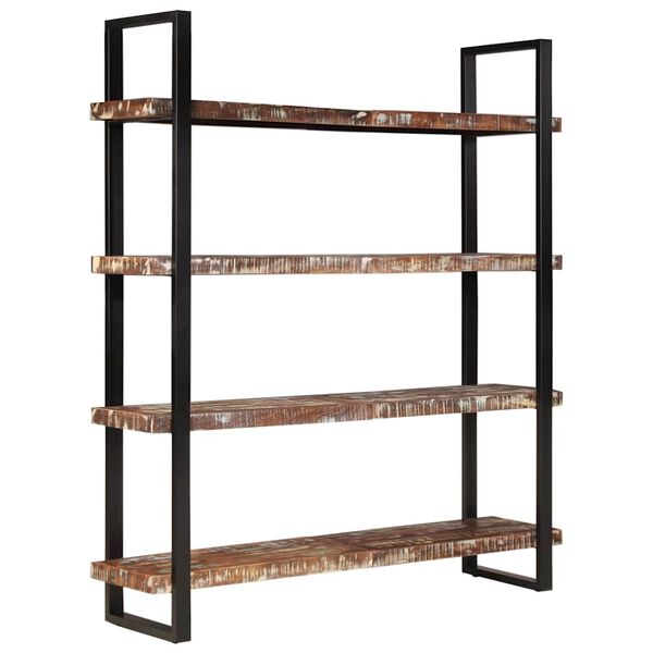 vidaXL Bookcase Mixed color finish Solid Reclaimed Wood and Iron Large