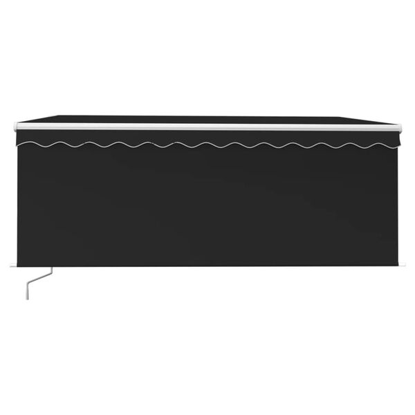 vidaXL Manual Retractable Awning with Blind 9.8'x8.2' Anthracite