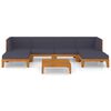 vidaXL Garden Lounge Set Dark grey Solid acacia wood, 100% polyester
