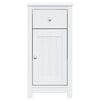 vidaXL Bathroom Cabinet White Solid pine wood, engineered wood, metal