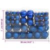vidaXL 111 Piece Christmas Bauble Set Blue Polystyrene