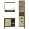 vidaXL Bathroom Furniture Set Sonoma Oak Engineered wood, Metal Standard