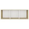 vidaXL TV Cabinet White and sonoma oak Engineered wood