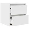 vidaXL Wall-mounted Bedside Cabinet White Engineered wood Small