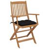 vidaXL Folding Patio Chairs 8 pcs with Cushions Solid Acacia Wood (2x313602+2x314882)