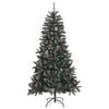 vidaXL Christmas Tree Green and white PVC, steel 70.9 in