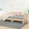 vidaXL Day Bed Natural Wood Solid pine wood Fits 31.5 x 79 in mattress