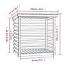 vidaXL Firewood Rack White 42.5"x28.7"x42.5" Solid Wood Pine